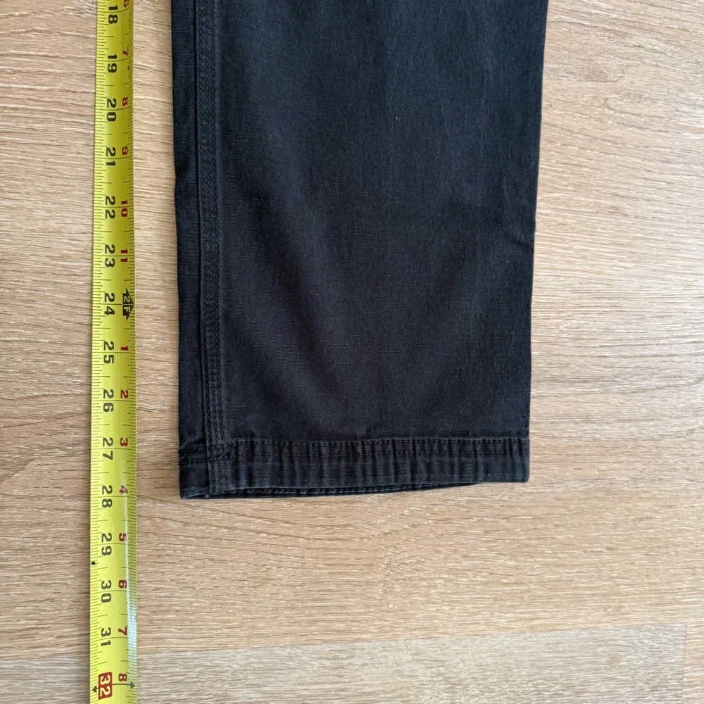 Duluth Flex Fire Hose Slim Fit Pants Mens 40x30 Black Workwear Stretch Canvas